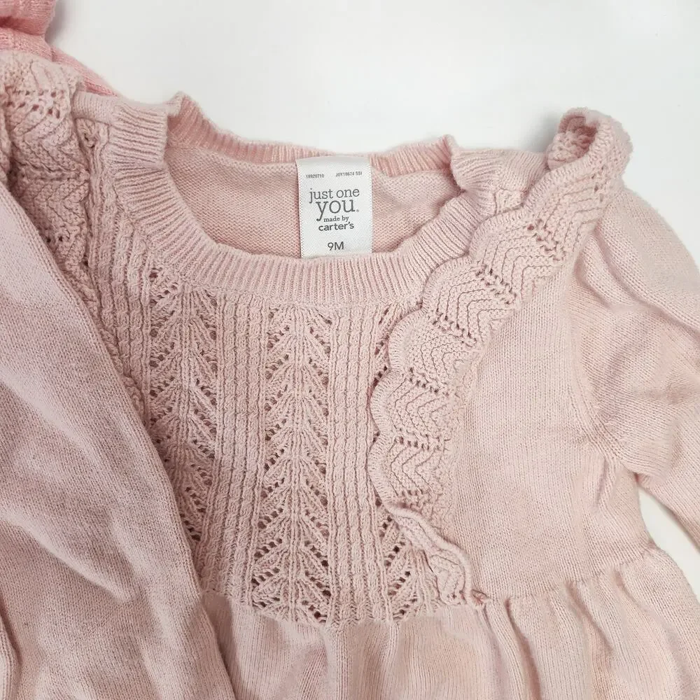Baby Girl 6–9M Clothing Bundle Carter’s & H&M Disney Pink Layered Set